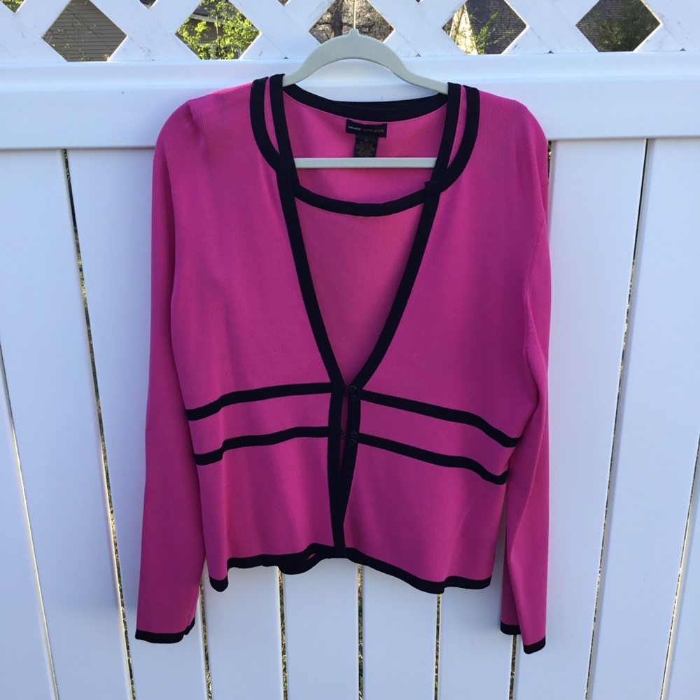 Grace Dane Lewis Fuchsia/Black Twin Set Si…